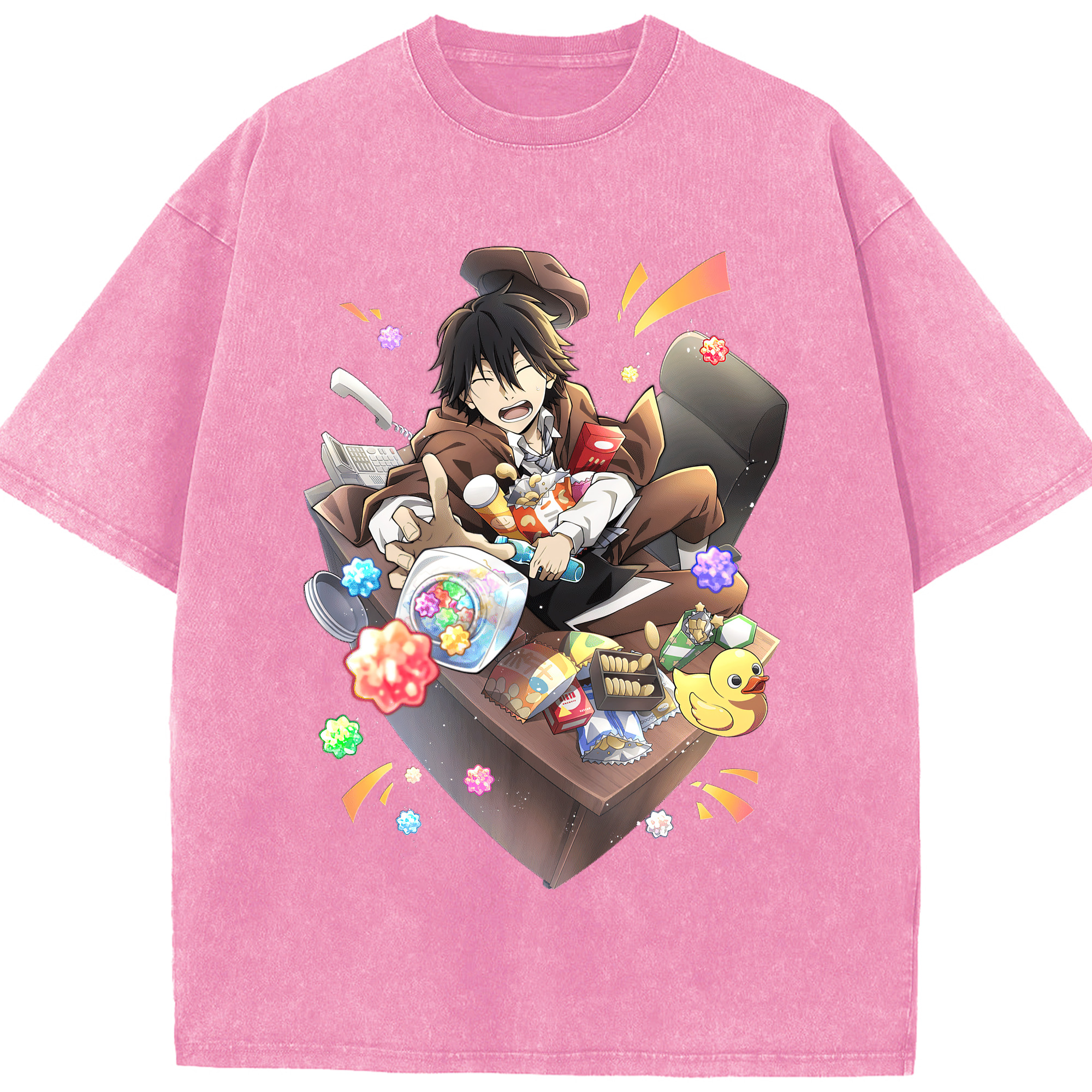 （画像用） 文豪ストレイドッグス Bungo Stray Dogs 綿100% ヴィンテージ風 半袖Tシャツ（フロントプリント）